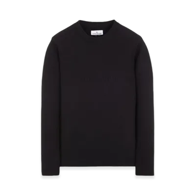 Stone Island 564A7 Pure Felted Wool Crewneck Knit - 23FW "Black"