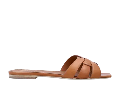 Saint Laurent Women's Flat Sandal "Camel"