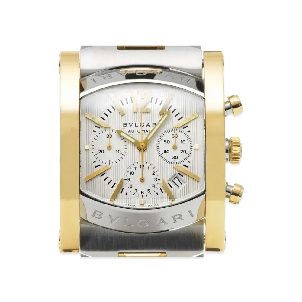 BVLGARI Ashoma Chronograph "Silver/Stainless Steel/Yellow Gold"