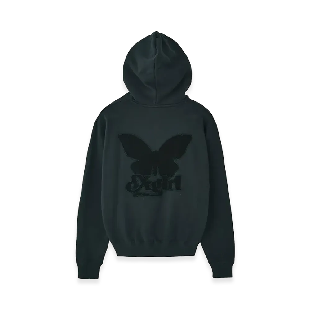 X-Girl Women's Butterfly Patch Sweat Hoodie "Charcoal"