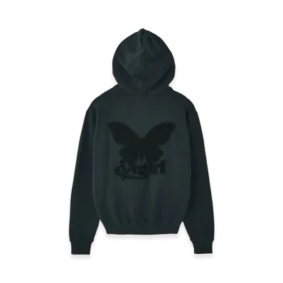 X-Girl Women's Butterfly Patch Sweat Hoodie "Charcoal"