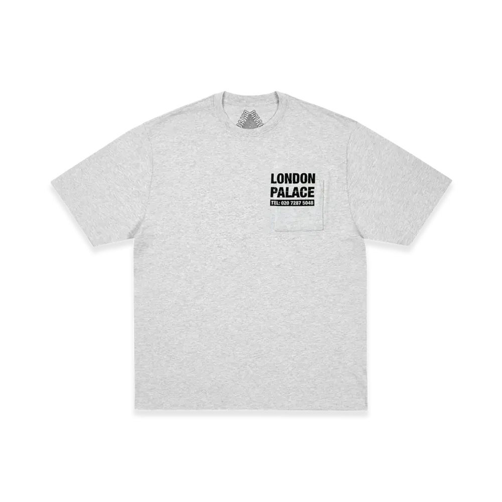 PALACE Shop Numbers T-Shirt "Grey Marl"