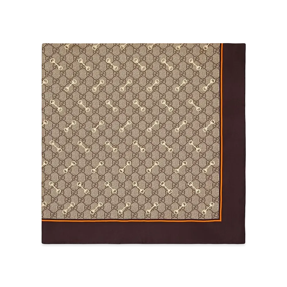 GUCCI Women's Cruise Scarfs "Brown"