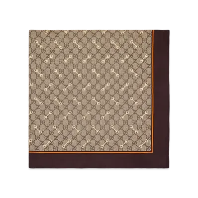 GUCCI Women's Cruise Scarfs "Brown"