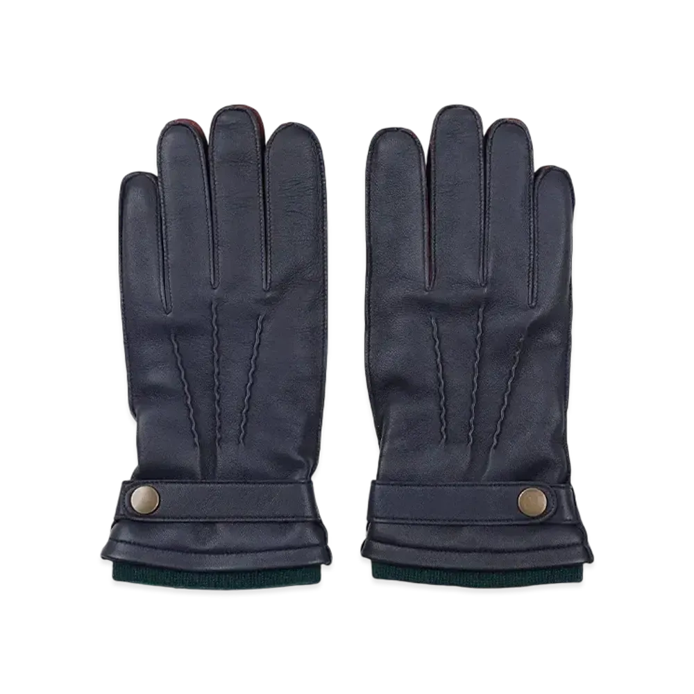 Paul Smith Hair Sheepskin Gloves "Navy"