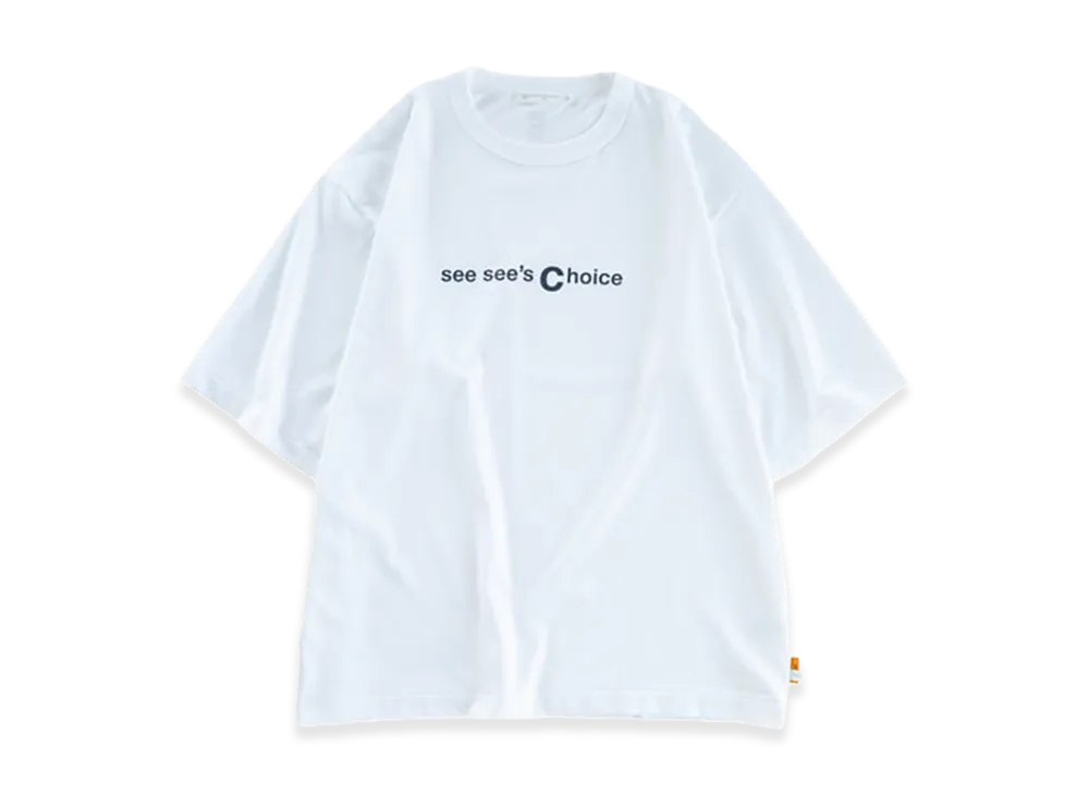 SEE SEE see see's choice Logo Tee "White/Navy"