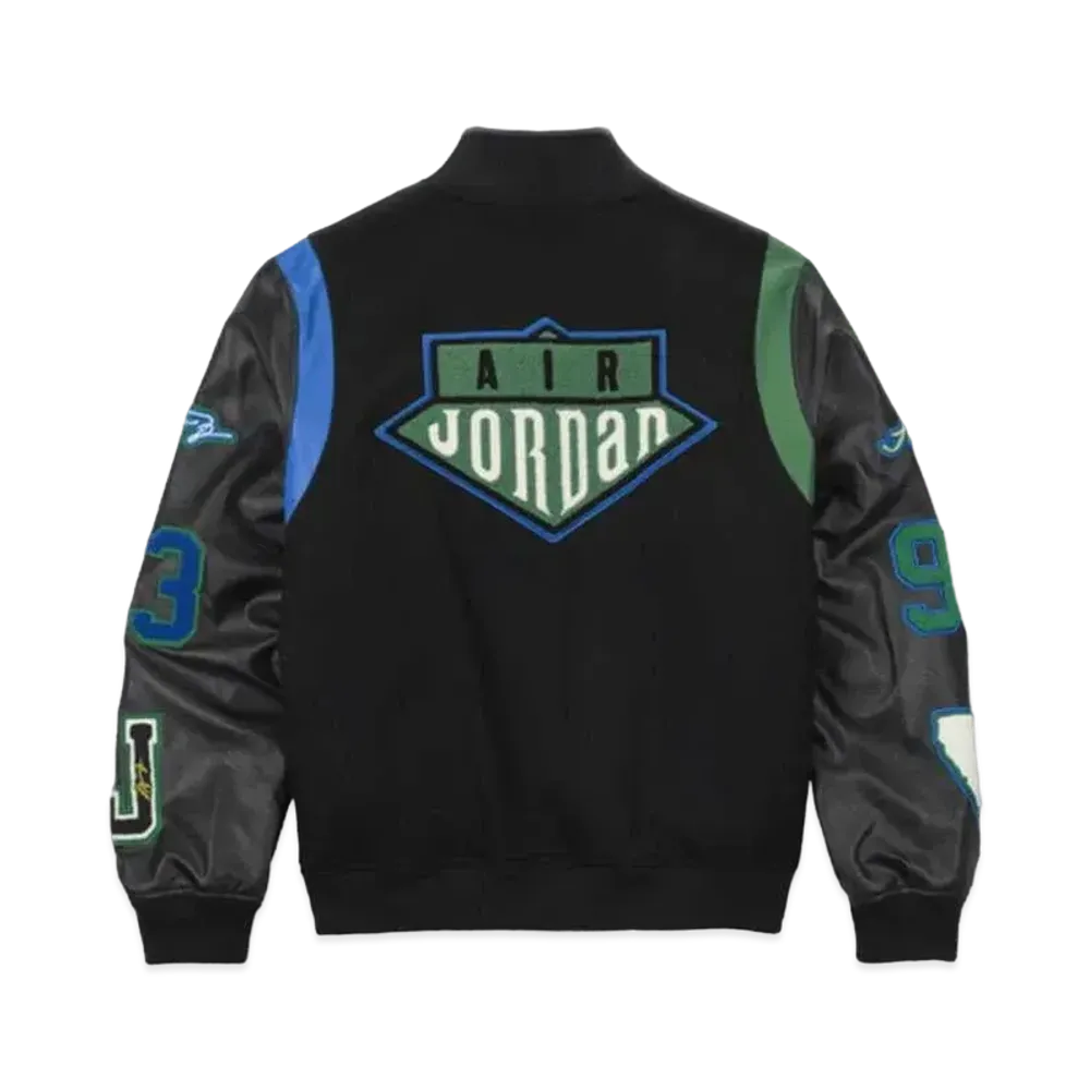 Air Jordan Aleali May Varsity Jacket "Black"