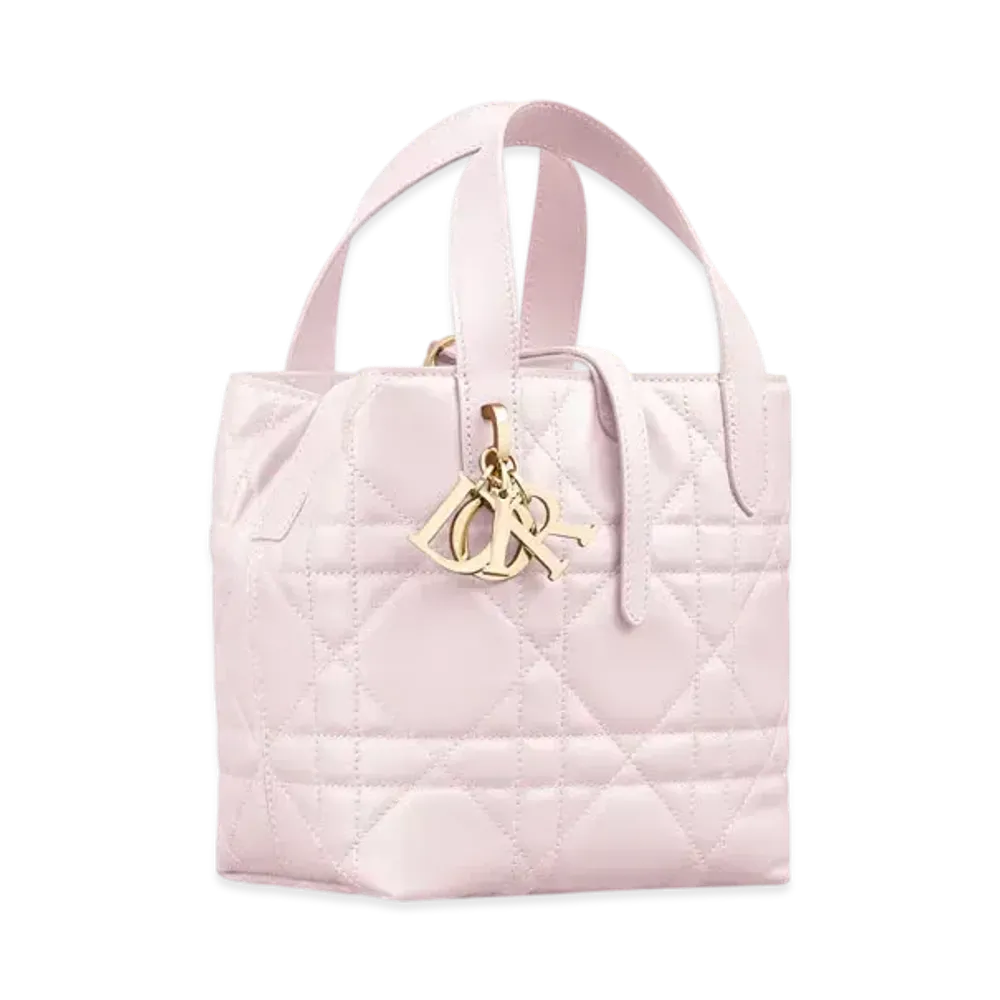 Dior Small Dior Toujours Vertical Tote Bag Macrocannage Calfskin "Pale Pink"