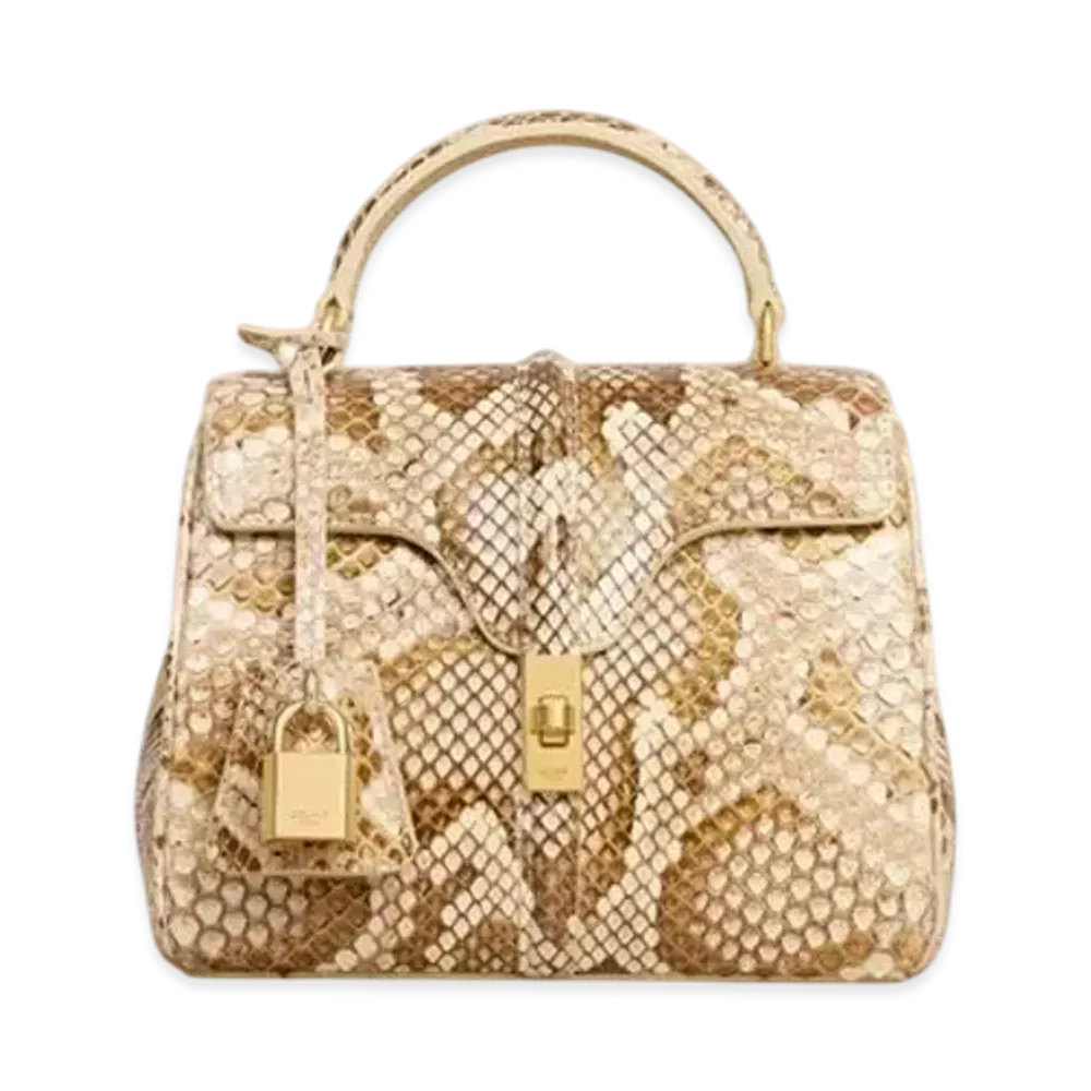 CELINE Mini 16 in Python "Natural"