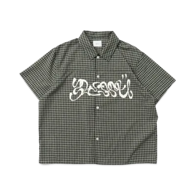 BLESS U SS Check Shirt "Khaki"