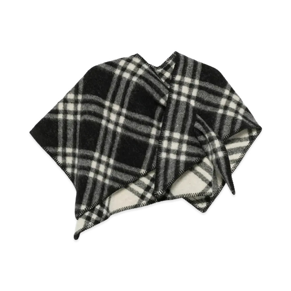Burberry Embroidered Wool Scarf "Black"
