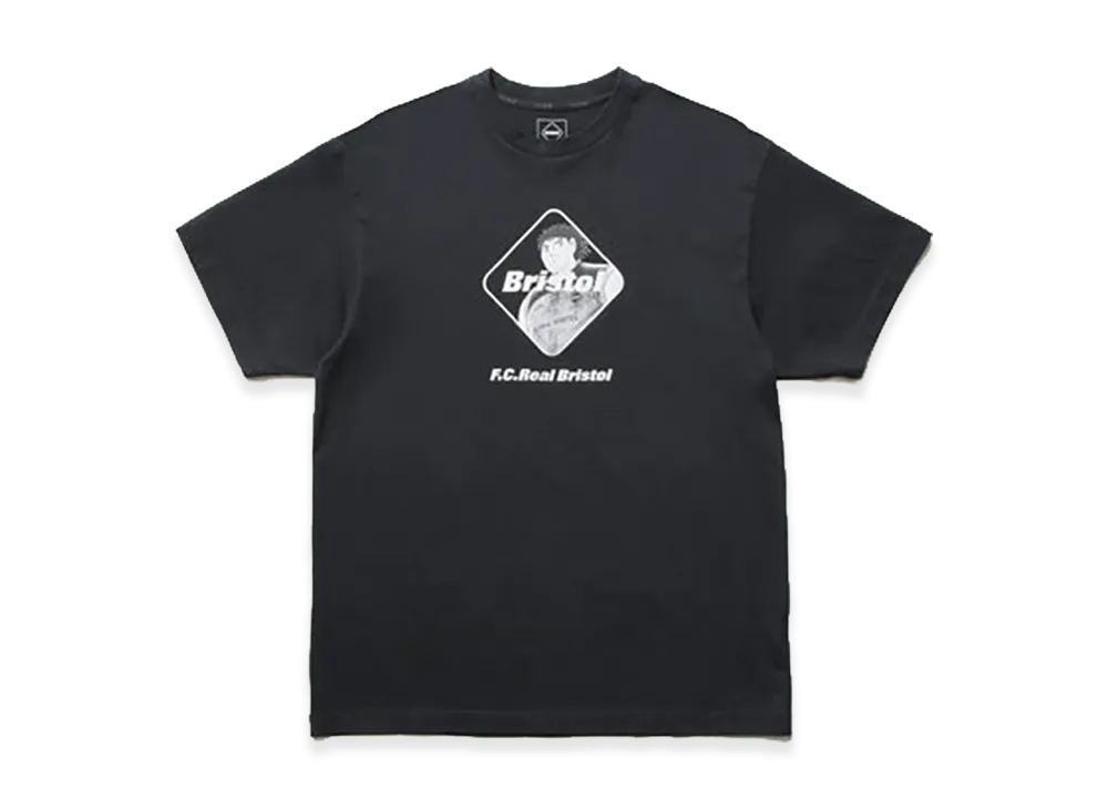 F.C.Real Bristol x Captain Tsubasa Kojiro Hyuga Emblem Tee "Black"
