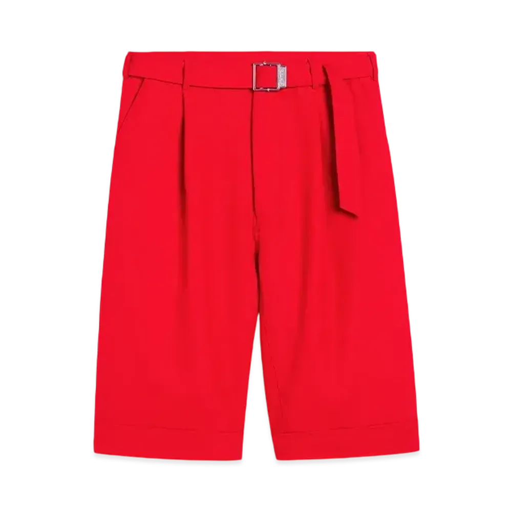 AMI PARIS Wool Cargo Bermuda Shorts "Coquelicot"
