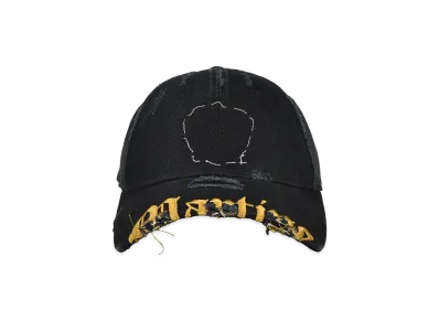 MARTINE ROSE x NUBIAN Cut Peak Cap (20Th Exclusive) "Black"