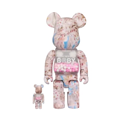 MEDICOM TOY "BEARBRICK" My First Bearbrick Baby Sakura Ver. 100% & 400%