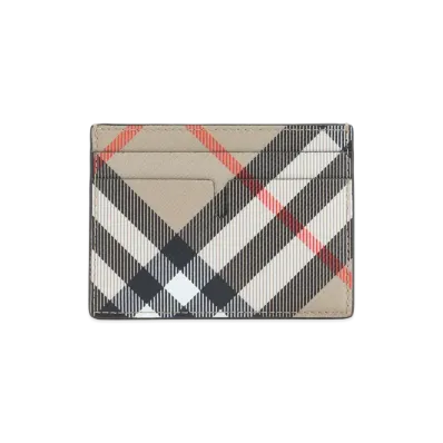 Burberry Card Holder In Burberry Check "Beige"