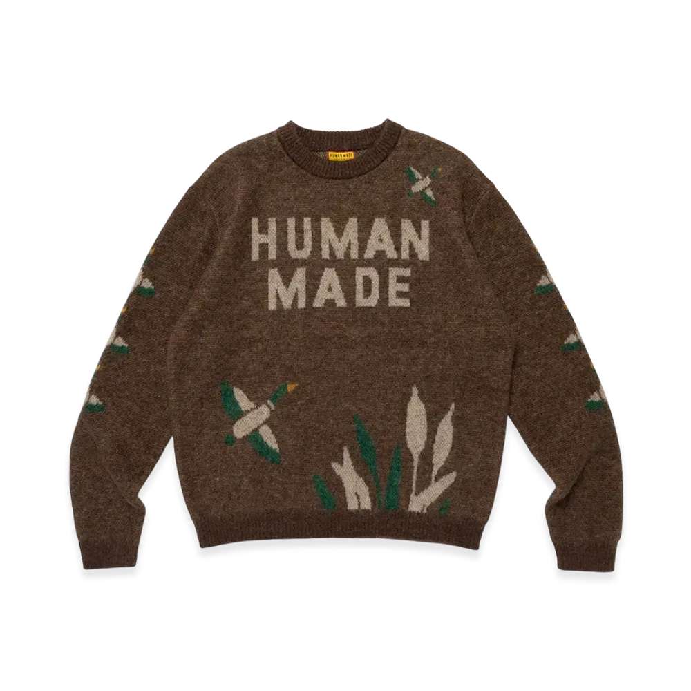 HUMAN MADE Graphic Knit Sweater "Brown"