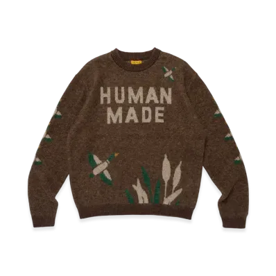 HUMAN MADE Graphic Knit Sweater "Brown"