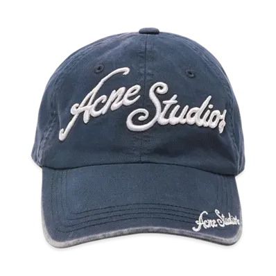 Acne Studios Logo Cap "Deep Blue"