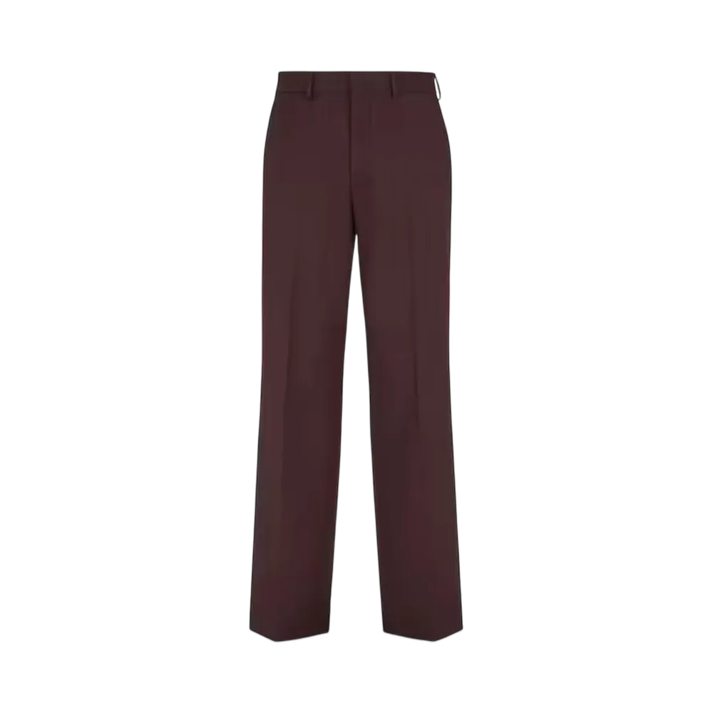 FENDI Men's Wool Pants "Burgundy"