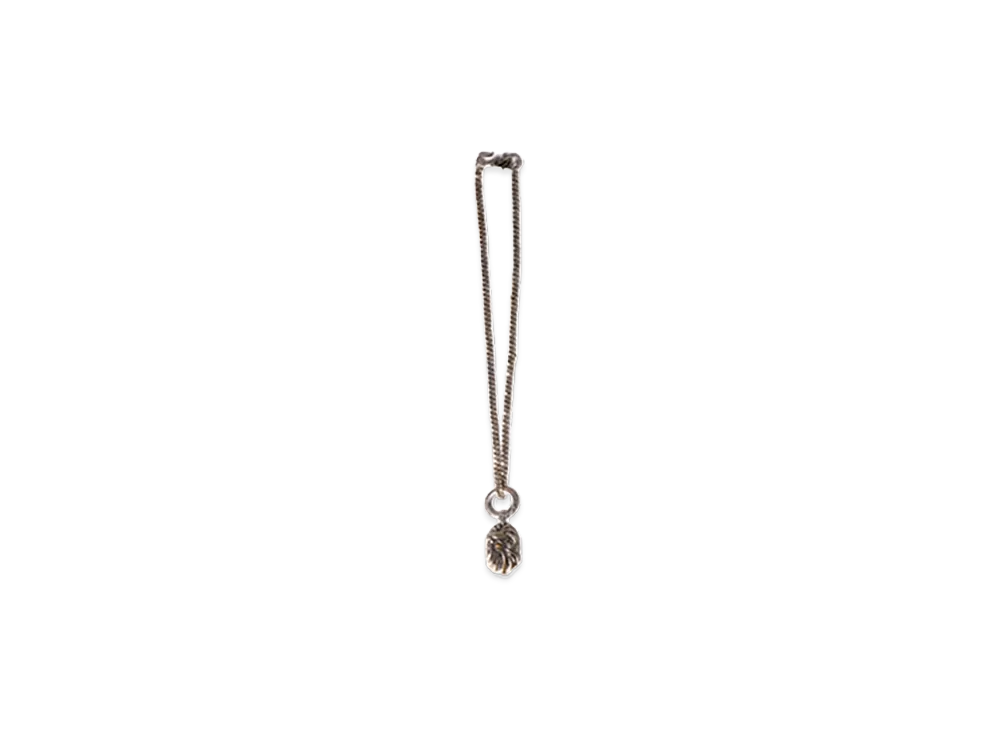 A BATHING APE Bape Black Item #3 Mad Face Pendant With Bapesta Necklace "Silver"