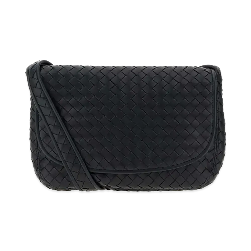 Bottega Veneta Leather Crossbody Bag "Midnight Blue"
