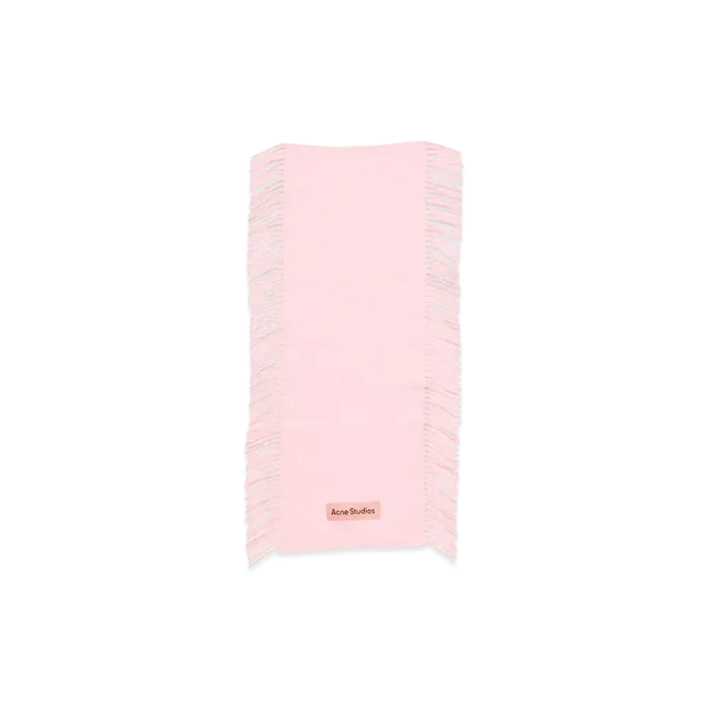 Acne Studios Fringe Wool Scarf "Pink"