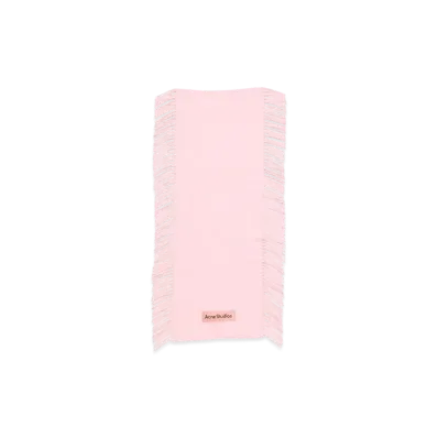 Acne Studios Fringe Wool Scarf "Pink"