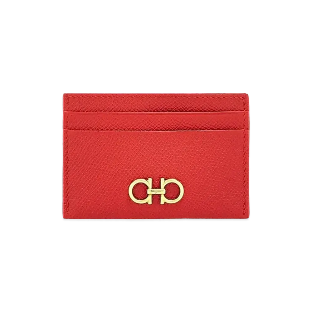 Salvatore Ferragamo Gancini Credit Card Holder "Red"