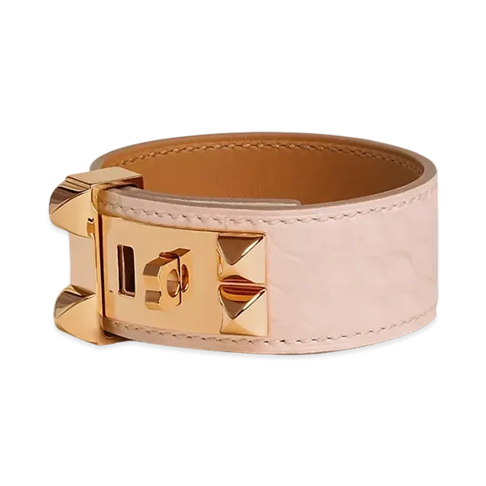 Hermes Collier de Chien 24 Bracelet "Rose Eglantine/Pink Gold"