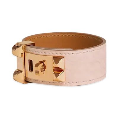 Hermes Collier de Chien 24 Bracelet "Rose Eglantine/Pink Gold"