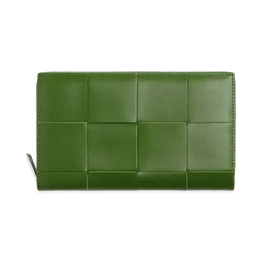 Bottega Veneta Zip Around Wallet "Avocado"