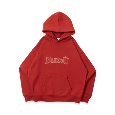 BLESS U BU Logo Hoodie "Bordeaux"