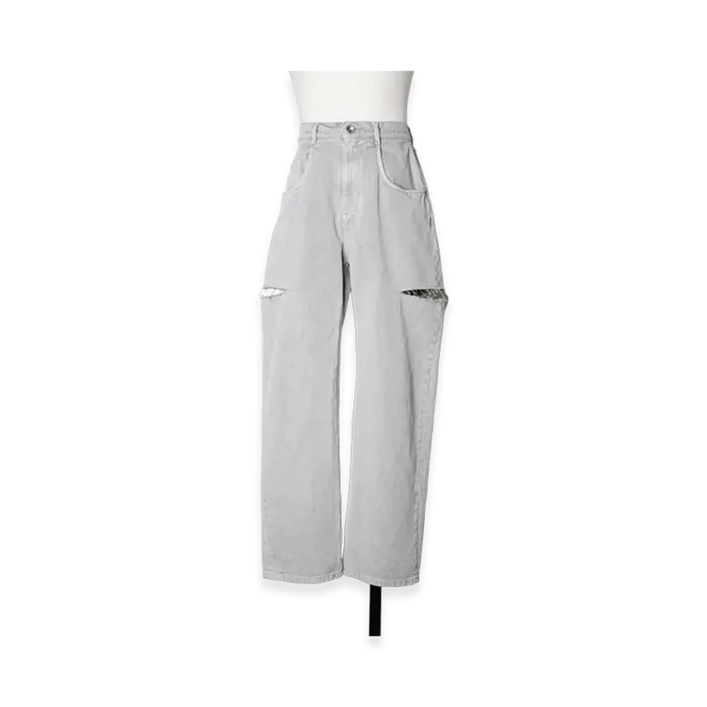 Maison Margiela Cut Out Denim Pants (Select Shop Limited Color) "Light Gray"