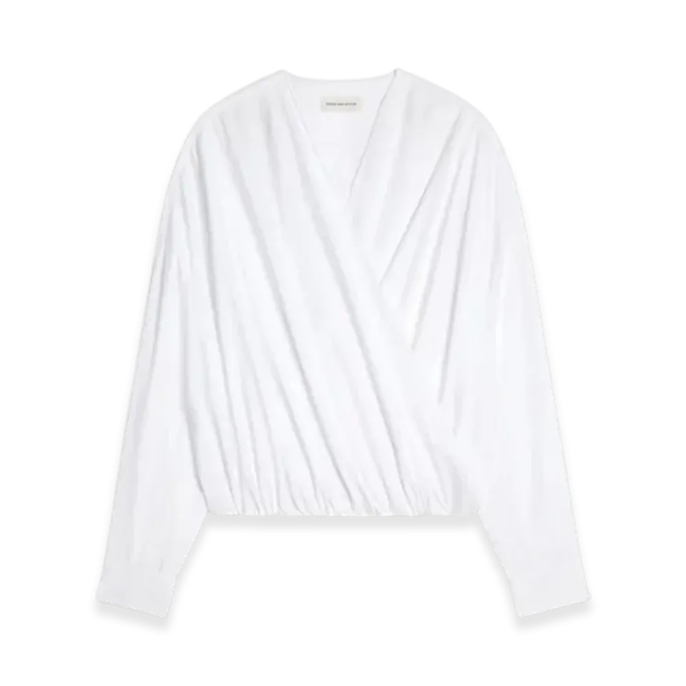 DRIES VAN NOTEN Women's Draped Top "White"