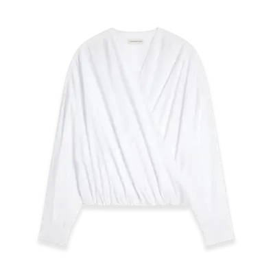 DRIES VAN NOTEN Women's Draped Top "White"