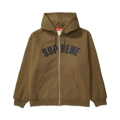 Supreme Arc Thermal Lined Zip Up Hooded Sweatshirt (25AW) "Brown"
