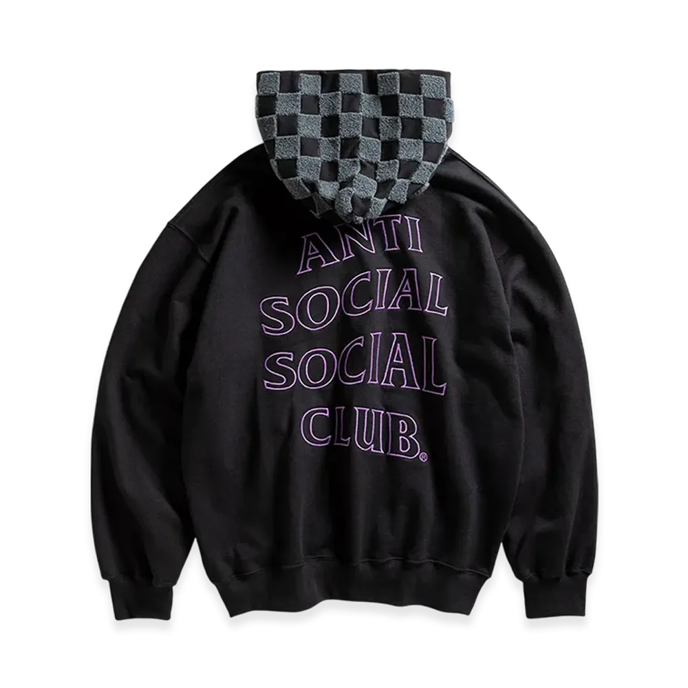 ANTI SOCIAL SOCIAL CLUB Chenille Checkered Hoodie "Black"