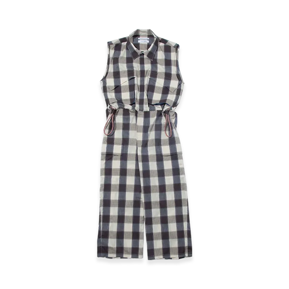 F/CE. Dotair Check Jumpsuit "Beige"