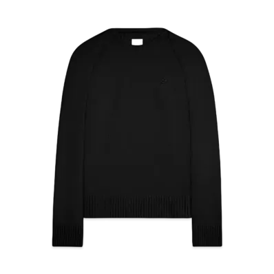 Courreges Wool Sweater With Drap Behind The Back "Black"