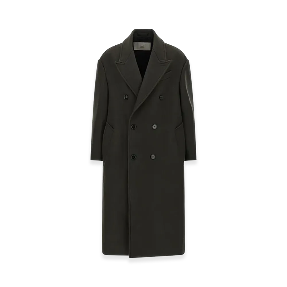 AMI PARIS Charcoal Wool Coat "Grey"