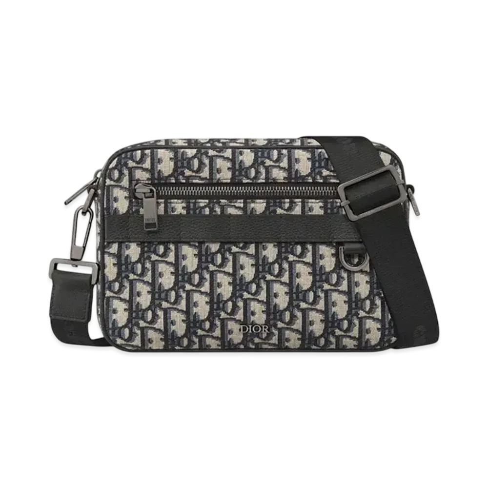 Dior Safari Bag with Strap Dior Oblique Jacquard "Beige/Black"