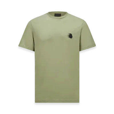 MONCLER Faded Logo Motif Cotton T-Shirt "Sage Green"