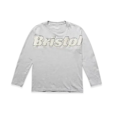 F.C.Real Bristol For Kids Overlay Logo L/S Tee "Gray"