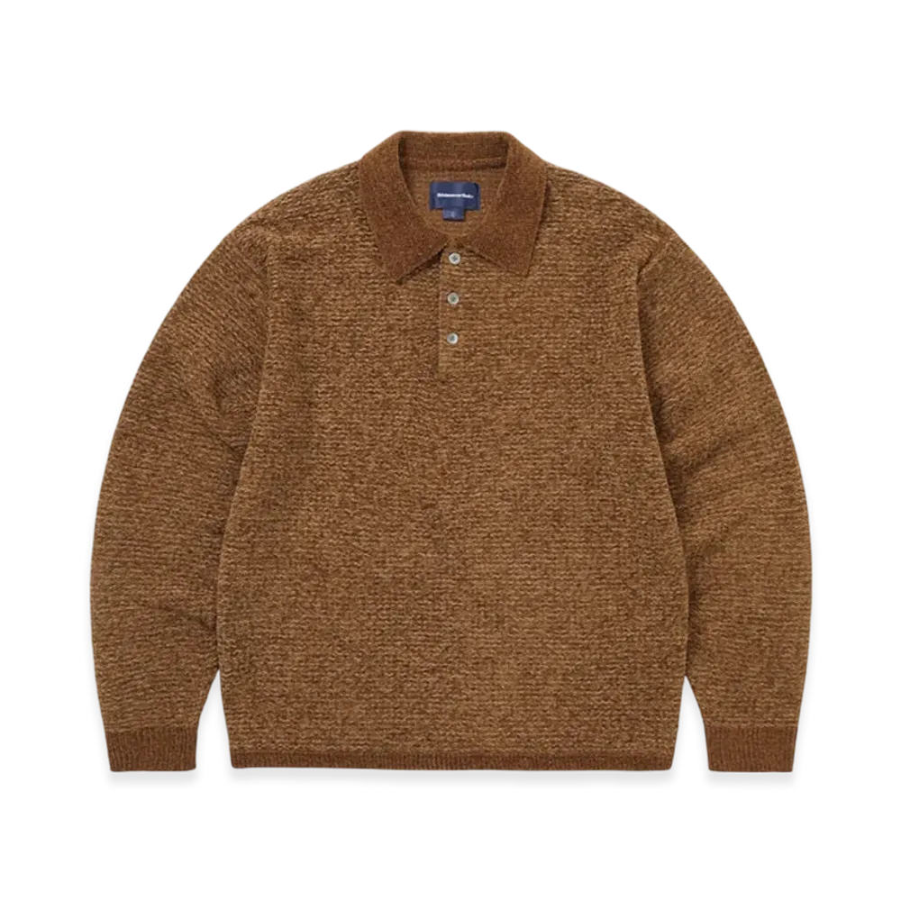 thisisneverthat Velvet Knit Polo "Brown"