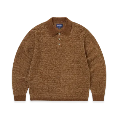 thisisneverthat Velvet Knit Polo "Brown"
