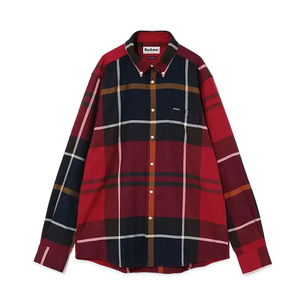 Barbour Men's Cotton Big Tartan Button Down "Red"