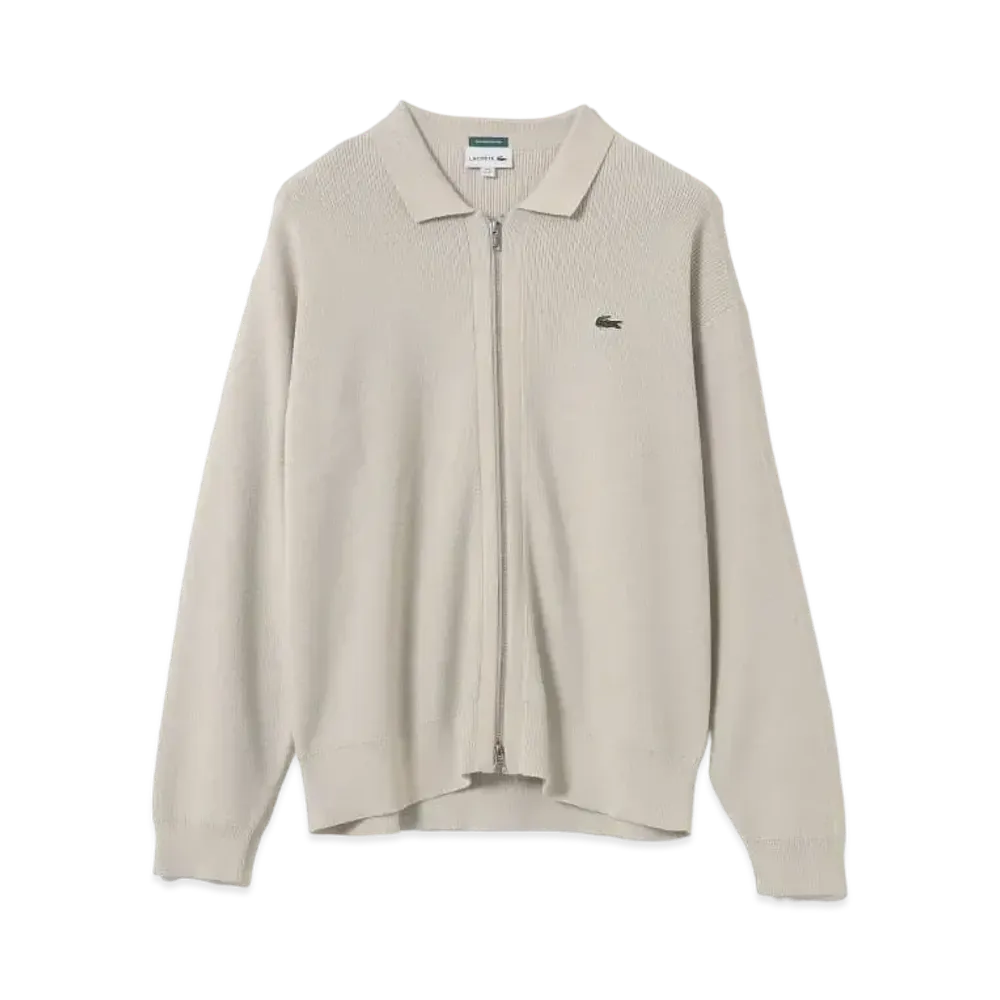 BEAMS LACOSTE for BEAM Custom Knit Zip Cardigan "Buq/Hammam"