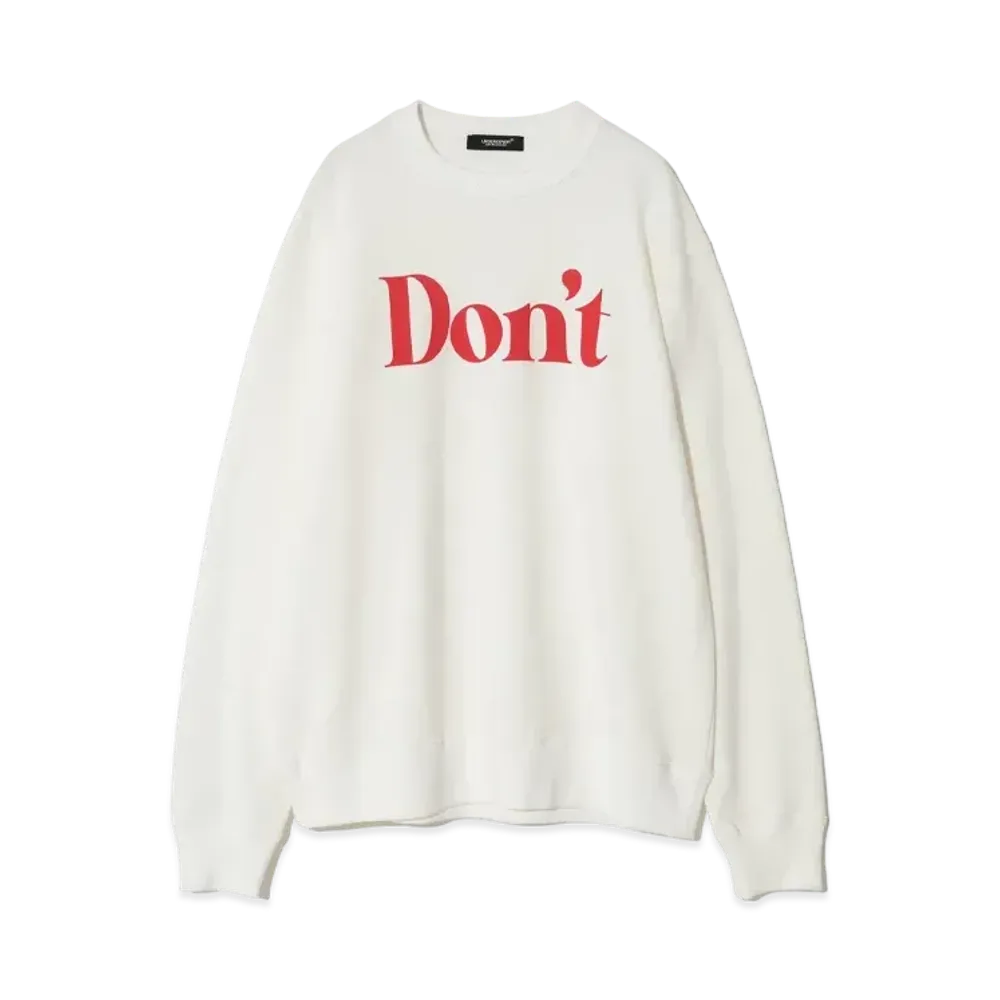 UNDERCOVER Cotton Sweat Pullover "White"