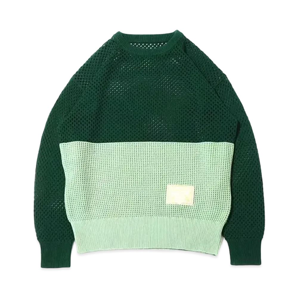 atmos pink Bicolor Skin Knit Top "Green"